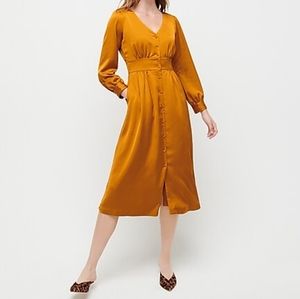 Button-front A-line midi dress